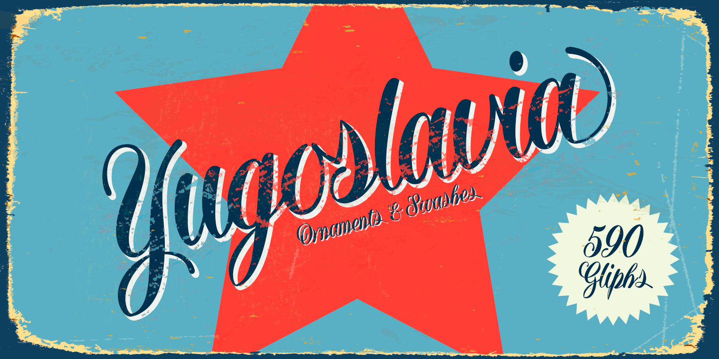 Yugoslavia Regular Font preview
